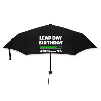 Leap Day Birthday Loading - Umbrella (small) - black - Front