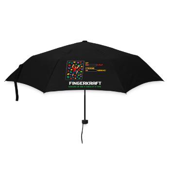 Retro Pixel Art Bouldering: Leveling Up Saying - Umbrella (small) - black - Front