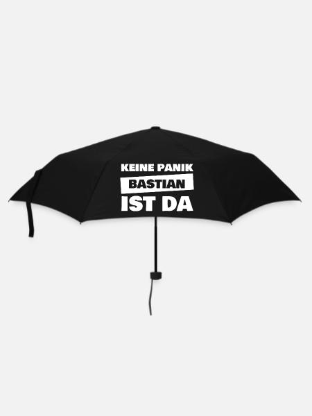 Name Bastian - Regenschirm (klein) - Schwarz