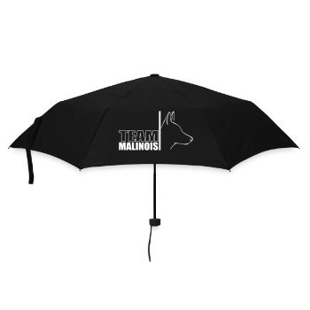 TEAM MALINOIS Wilsigns Hundesport Hunde Hund - Regenschirm (klein) - Schwarz - Vorne