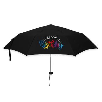 Birthday years gift happy birthday honor day - Umbrella (small) - black - Front