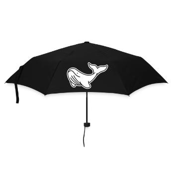 Majestätischer Wal – Ozean & Tierschutz Design - Regenschirm (klein) - Schwarz - Vorne