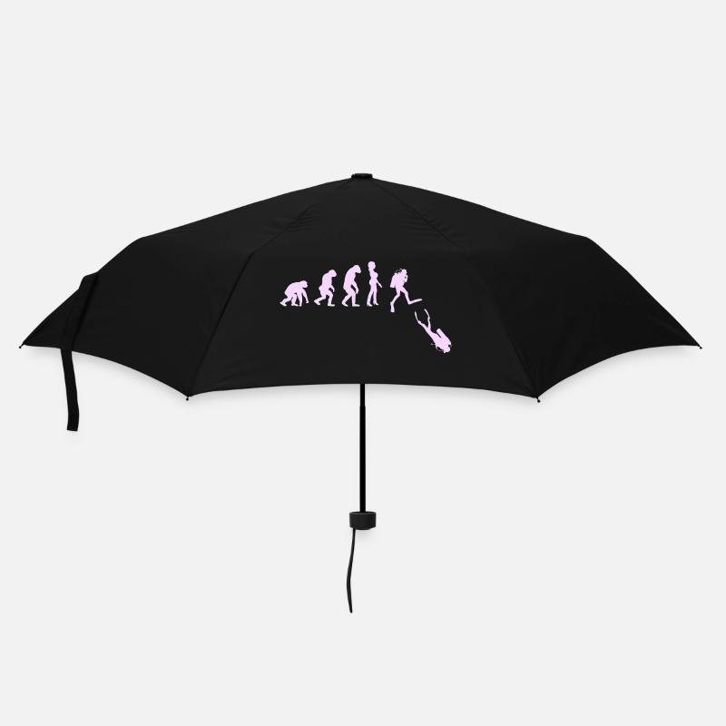 Gerätetauchen Tauchen Taucherin Evolution Pink - Regenschirm (klein) - Schwarz