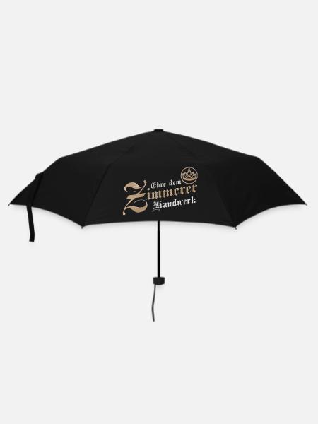 Ehre dem Handwerk Zimmerer Zimmermann Zunftzeichen - Regenschirm (klein) - Schwarz