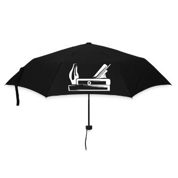 Hobel Werkzeug Tischler Schreiner Symbol Logo icon - Regenschirm (klein) - Schwarz - Vorne