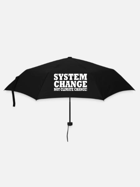 system change not climate change - Regenschirm (klein) - Schwarz