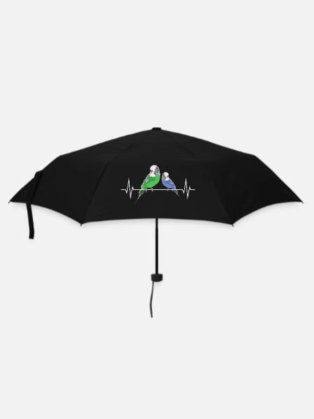 Wellensittich Vogel Herzschlag - Regenschirm (klein) - Schwarz