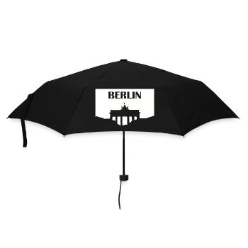 Porte de Brandebourg de Berlin blanc - Parapluie standard - noir - Devant