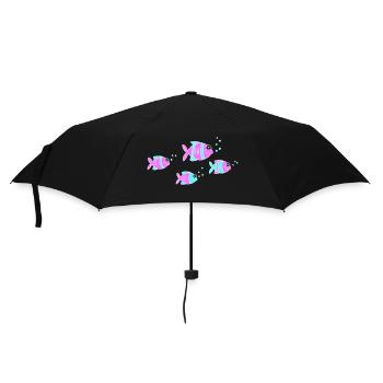 Poisson Cichlide Eau Mer Graffiti Dessin - Parapluie standard - noir - Devant