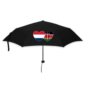 Holland Kenya Flag Heart - Umbrella (small) - black - Front