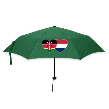 Kenya Holland Flag Heart - Umbrella (small) - bottlegreen - Front