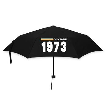 Jahrgang 1973 - Regenschirm (klein) - Schwarz - Vorne