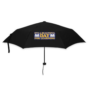 beautiful day for learning - Umbrella (small) - black - Front
