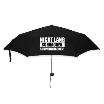 Nicht Lang Schnacken Schweinenacken - Regenschirm (klein) - Schwarz - Vorne