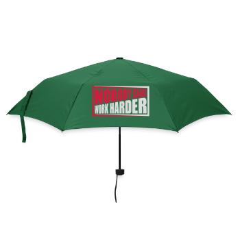 nobody cares work harder - Umbrella (small) - bottlegreen - Front