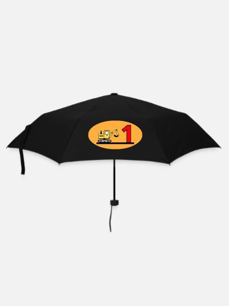 Bagger - Regenschirm (klein) - Schwarz