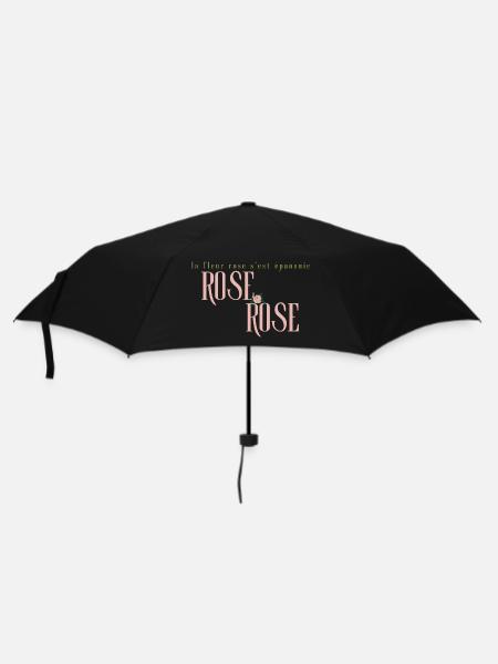 Pastel Bloom: Rose Typography - Umbrella (small) - black
