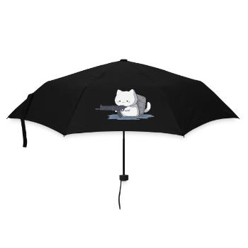 PewPew Kitty - Umbrella (small) - black - Front