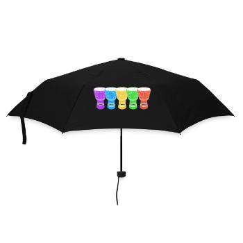 Djembe-Spieler Schlagzeuger Musik Schlagzeuger Musiker - Regenschirm (klein) - Schwarz - Vorne