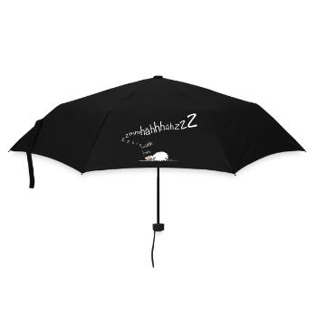 Schaf schläft - schnarcht - Wortspiel - Regenschirm (klein) - Schwarz - Vorne