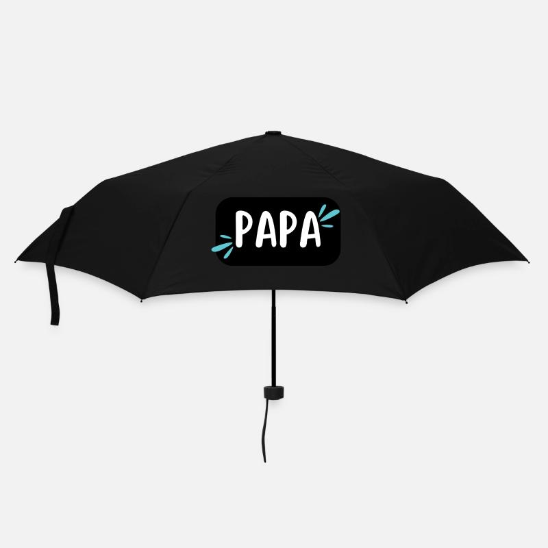 Papa - Regenschirm (klein) - Schwarz