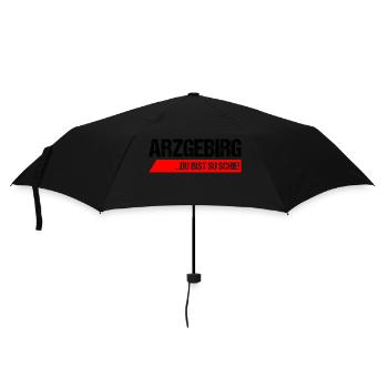 Arzgebirg du bist su schie - Regenschirm (klein) - Schwarz - Vorne