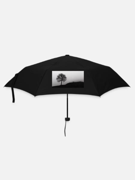 The bench and the tree in the fog - Umbrella (small) - black
