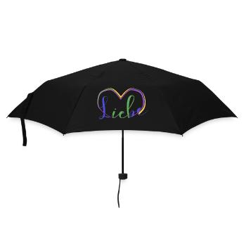 Liebe - Regenschirm (klein) - Schwarz - Vorne