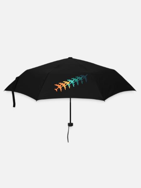 Retro aircraft - Umbrella (small) - black