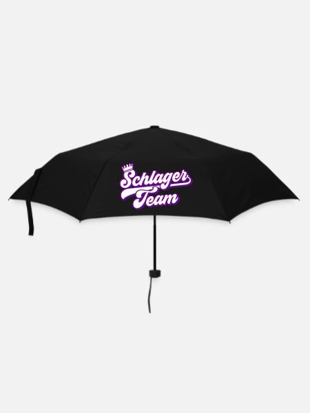 Schlager Team | Farben änderbar - Regenschirm (klein) - Schwarz