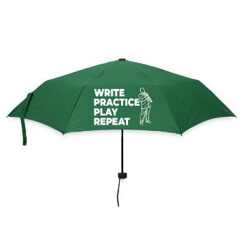 Écrire, pratiquer, jouer, répéter - Parapluie standard - vert bouteille - Devant