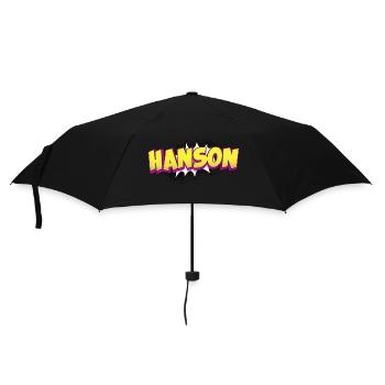 Hanson Custom Name Comic Book Style Pop Art, - Umbrella (small) - black - Front