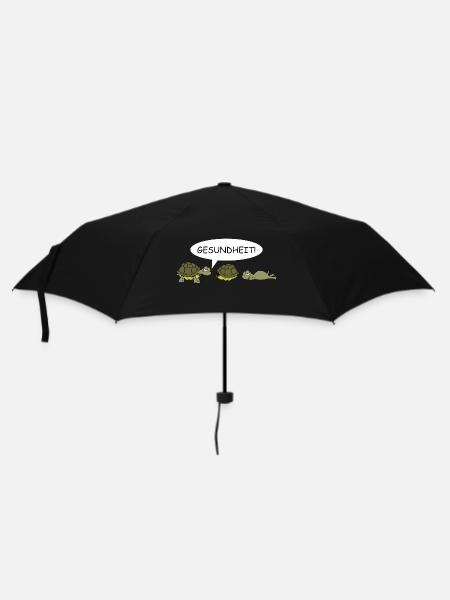 Gesundheit | Schildkröte, Tiere, lustige Bilder - Regenschirm (klein) - Schwarz