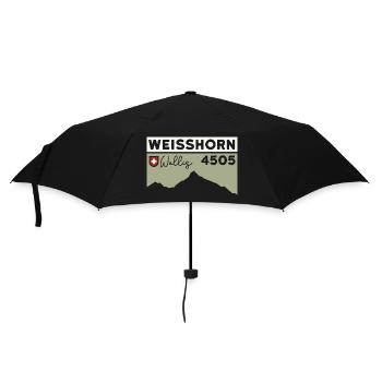 Weisshorn Wallis Hochtour Bergführer Besteigung - Regenschirm (klein) - Schwarz - Vorne