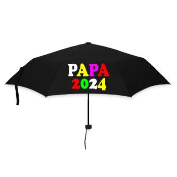 Papa 2024 - Regenschirm (klein) - Schwarz - Vorne