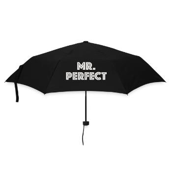 Mr Perfect | lustige Sprüche, Sarkasmus - Regenschirm (klein) - Schwarz - Vorne