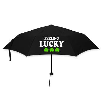 feeling lucky - Umbrella (small) - black - Front