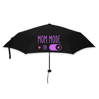 Aktiver Mom-Modus Lila - Regenschirm (klein) - Schwarz - Vorne