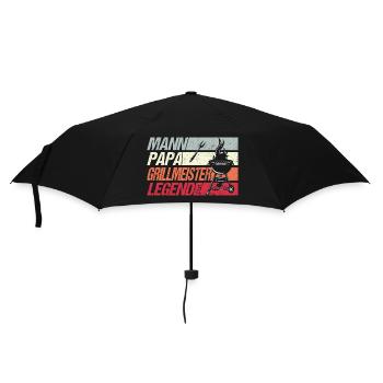 Grillmeister Papa - Regenschirm (klein) - Schwarz - Vorne