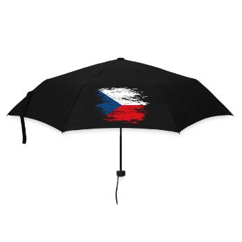 Czech Republic flag used - Umbrella (small) - black - Front