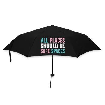 LGBTQ Pride Month - All Places Should Be Safe Spac - Umbrella (small) - black - Front