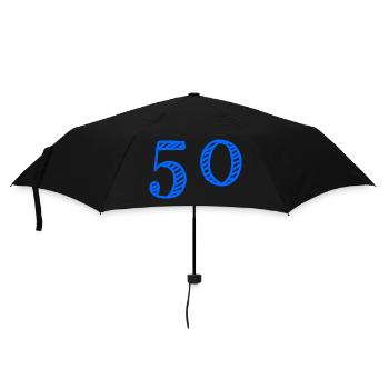 50. 50 JAHRE. 50-JÄHRIGES JUBILÄUM. 50-JÄHRIGES JUBILÄUM. - Regenschirm (klein) - Schwarz - Vorne