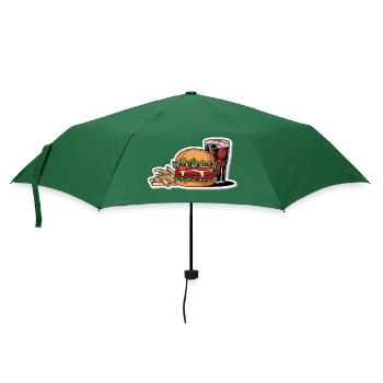 HAMBURGER FAST FOOD SNACK BUN BURGER - Umbrella (small) - bottlegreen - Front