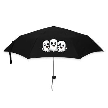 Geister Halloween Niedlich Comic - Regenschirm (klein) - Schwarz - Vorne