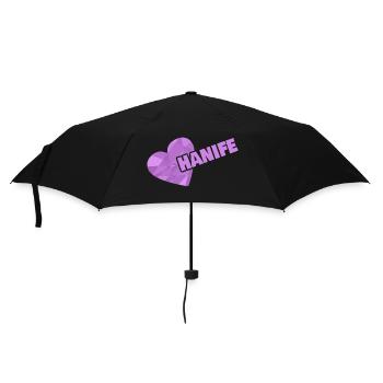Geschenk für Hanife - Regenschirm (klein) - Schwarz - Vorne