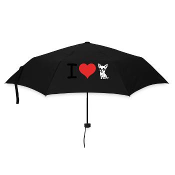 J’aime Chihuahua Heartbeat Pulse - Pet Design - Parapluie standard - noir - Devant