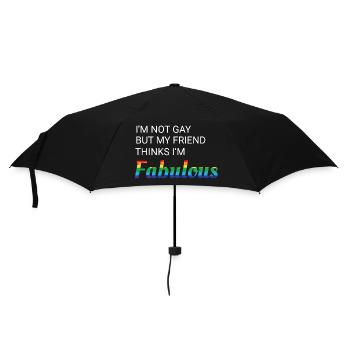 Friendship Pride Rainbow Design - Umbrella (small) - black - Front