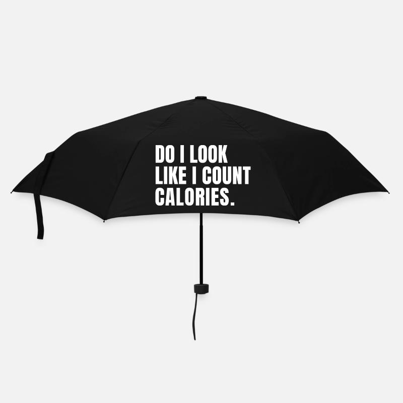 funny bodybuilder Do I Look Like I Count Calories  - Umbrella (small) - black