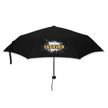 Job Erzieher - Regenschirm (klein) - Schwarz - Vorne