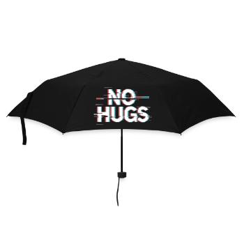 No Hugs Bitte Abstand Halten Umarmung Anti Social - Regenschirm (klein) - Schwarz - Vorne